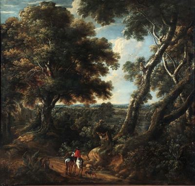 Jacques D'arthois (bruxelles 1613 - 1686), Attribuito Apaesaggio con Figure