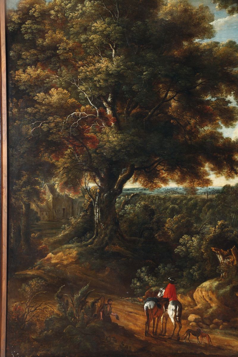 Jacques D'arthois (bruxelles 1613 - 1686), Attribuito Apaesaggio con Figure