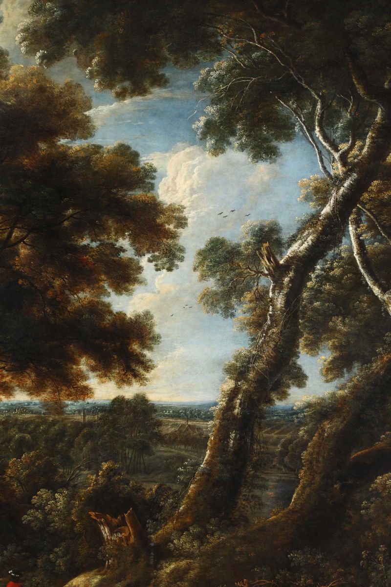 Jacques D'arthois (bruxelles 1613 - 1686), Attribuito Apaesaggio con Figure