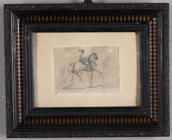 Horace Vernet (1789 - 1863) Ritratto presunto di Enrico IV a cavallo