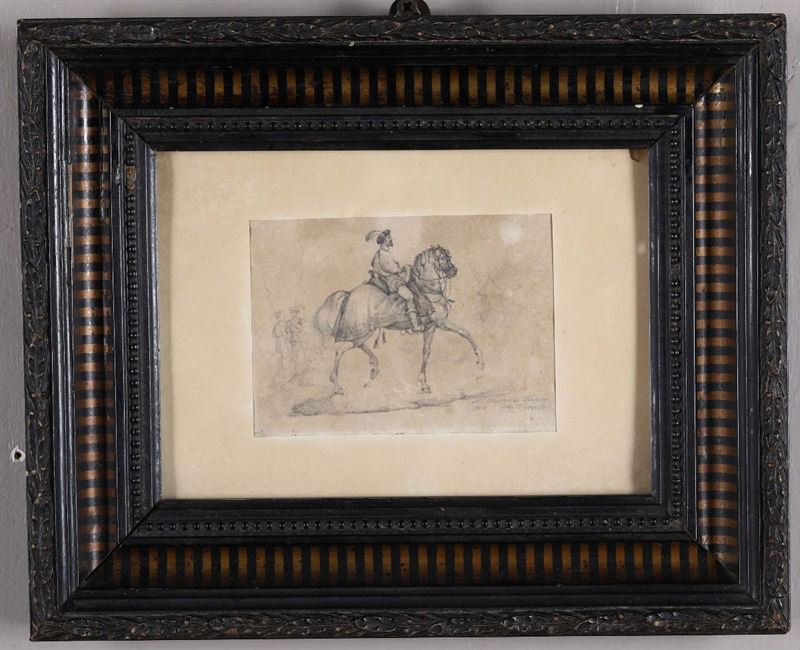 Horace Vernet (1789 - 1863) Ritratto presunto di Enrico IV a cavallo  - Asta Antiquariato - Cambi Casa d'Aste