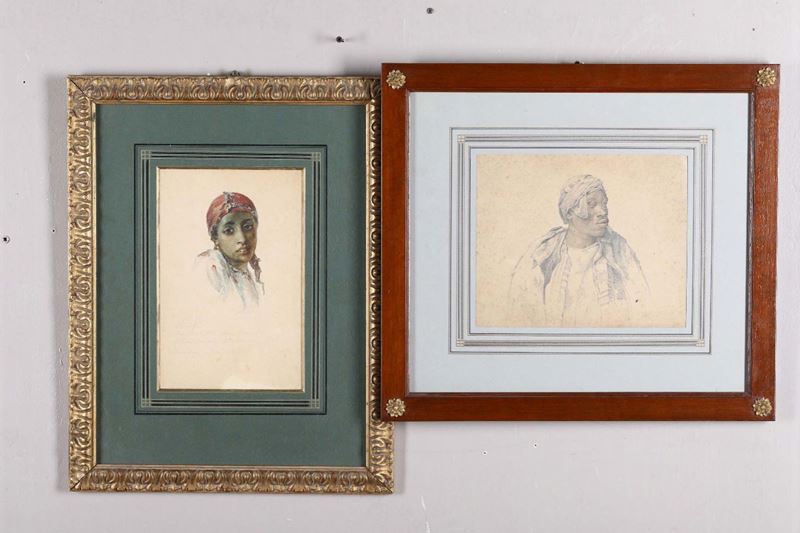Lotto di due disegni, scuola del XIX secolo  - Auction Fine Art - Cambi Casa d'Aste