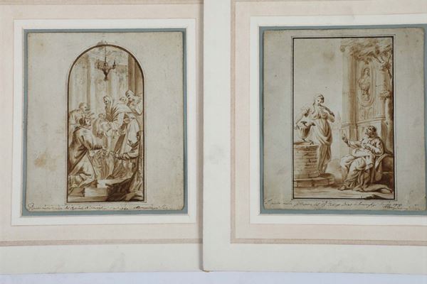 Lotto di due disegni, fine XVIII secolo