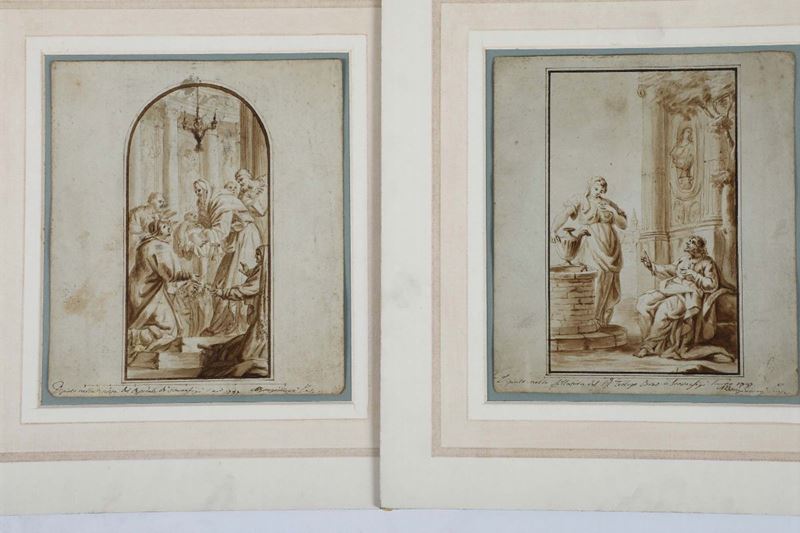 Lotto di due disegni, fine XVIII secolo  - Asta Antiquariato - Cambi Casa d'Aste