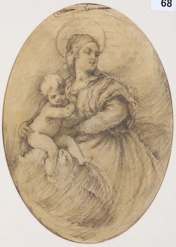 Scuola dell’Italia centrale, probabilmente del XVII secolo Madonna con il Bambino