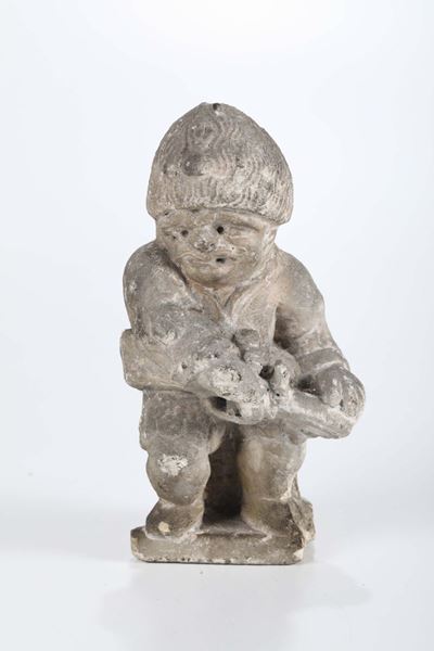 Nanetto Abbigliato da Archibusiere in Pietra di Vicenza, Veneto XVIII-XIX Secolo