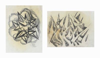 Gerardo Dottori (1884-1977)studio per Armonie di Forme Contrarie, 1934 Studio per Forze Ascension...