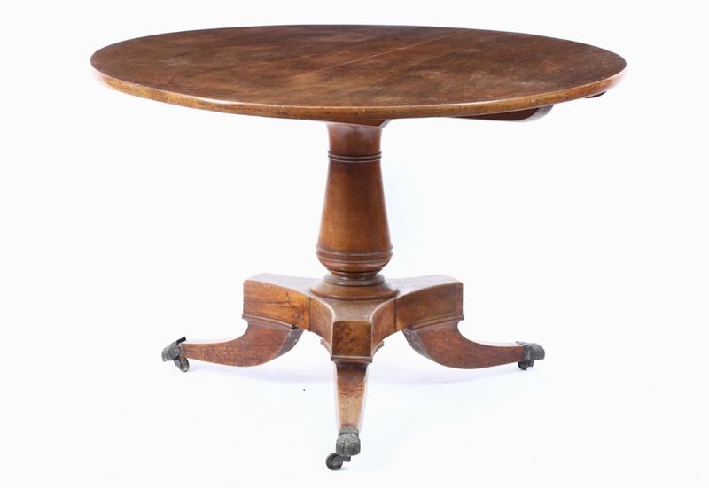 Tavolo a vela con piano circolare, XIX-XX secolo  - Auction Asta a Tempo antiquariato - II - Cambi Casa d'Aste