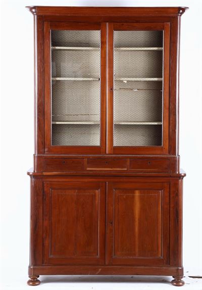 Credenza in Noce a Due Corpi, XIX Secolo