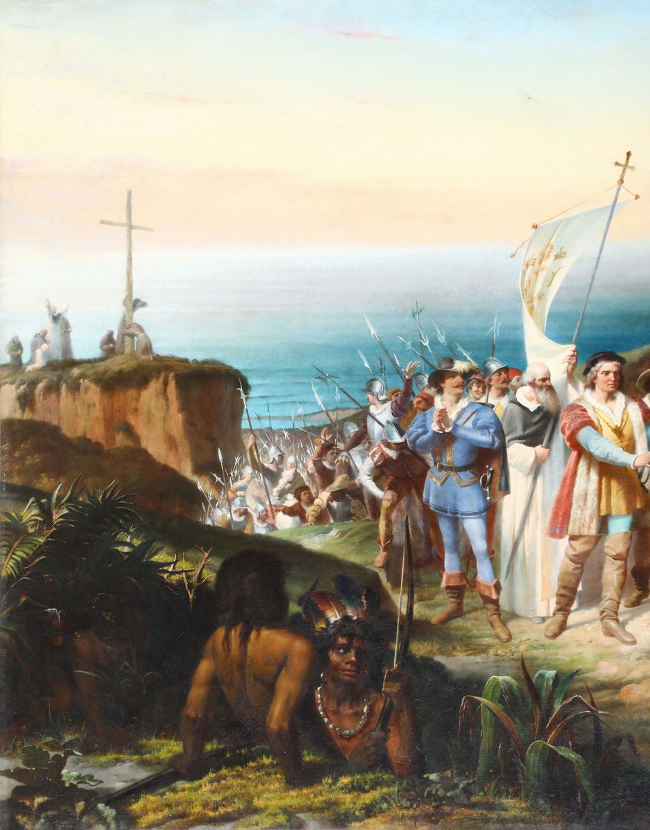 Pittore del XIX Secolosbarco di Colombo