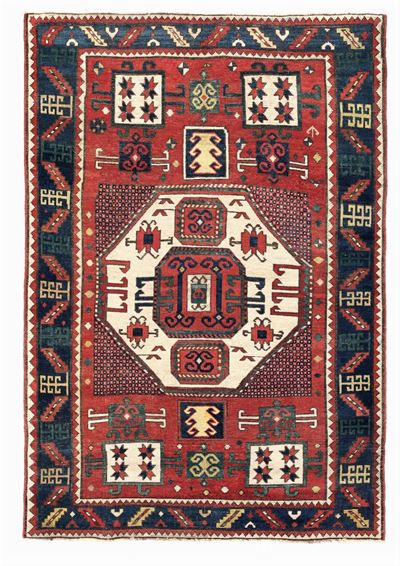 Tappeto Caucasico Kazak Karachop Fine XIX Secolo