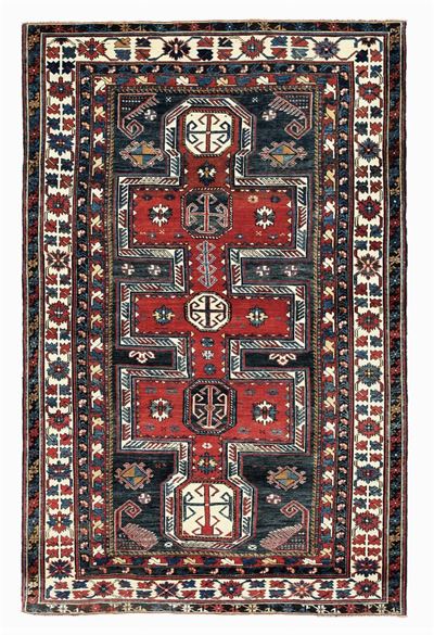 Tappeto Caucasico Shirvan Fine XIX Secolo