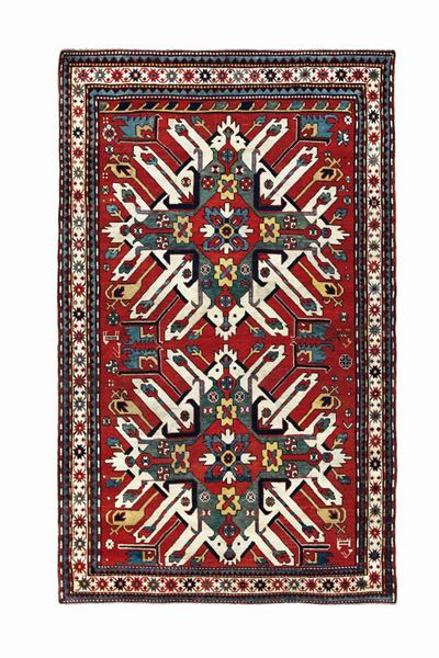 Tappeto Caucasico Kazak Ad Aquile, Fine XIX Secolo