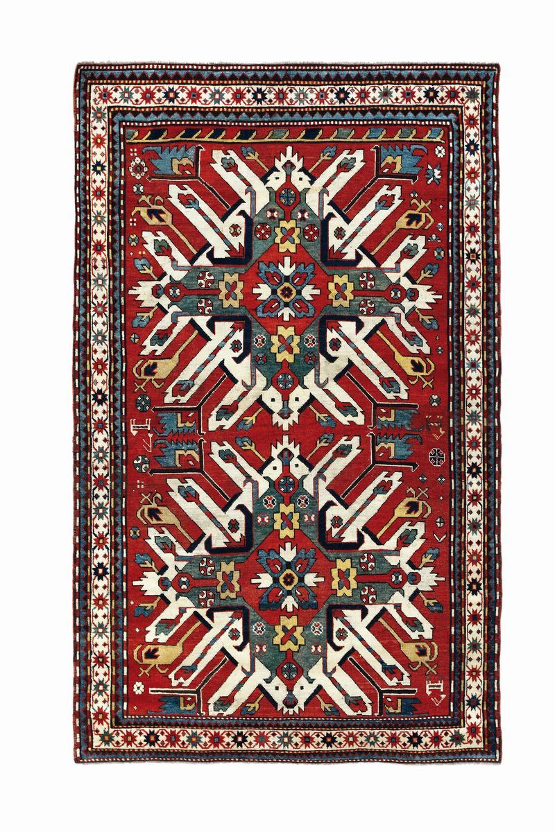 Tappeto caucasico Kazak ad aquile, fine XIX secolo  - Asta Tappeti Antichi - Cambi Casa d'Aste