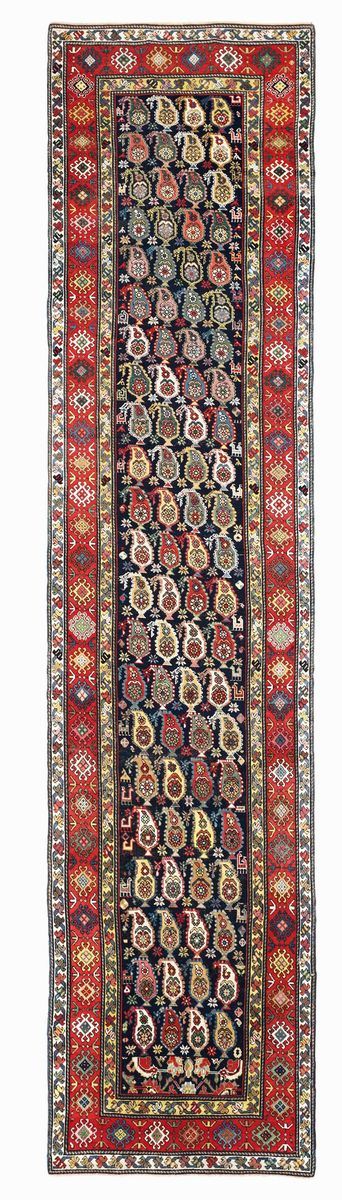 A Gandje runner, Caucasus late XIX early XX century  - Auction Fine Carpets - Cambi Casa d'Aste