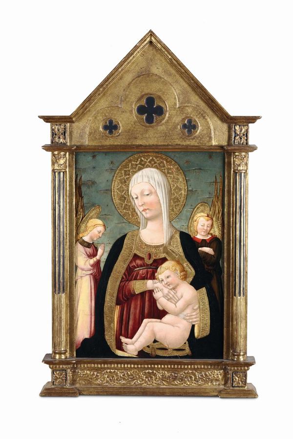Neri di Bicci (Firenze 1418/1420 - 1492) Madonna col Bambino