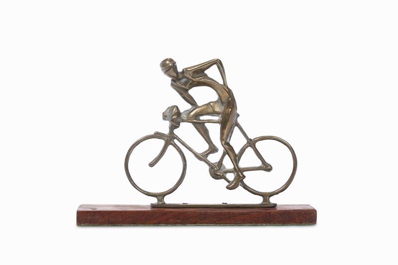Anonimo, XX secolo Ciclista  - Asta Lo Sport nell'Arte - Cambi Casa d'Aste