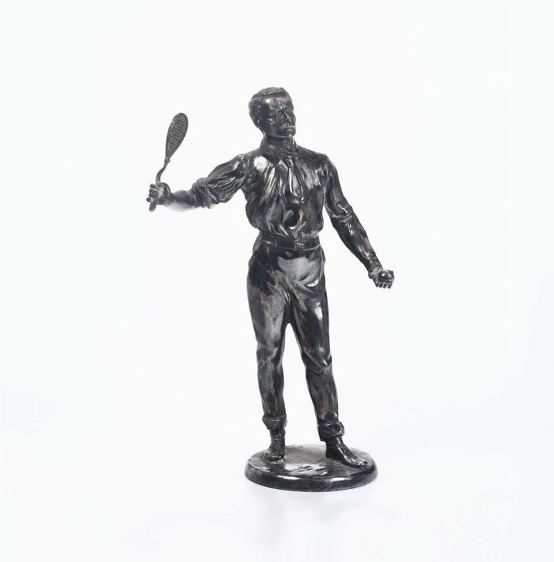 Anonimo, XX secolo Tennista  - Auction Rare and courious object from a roman collection | Time Auction - Cambi Casa d'Aste