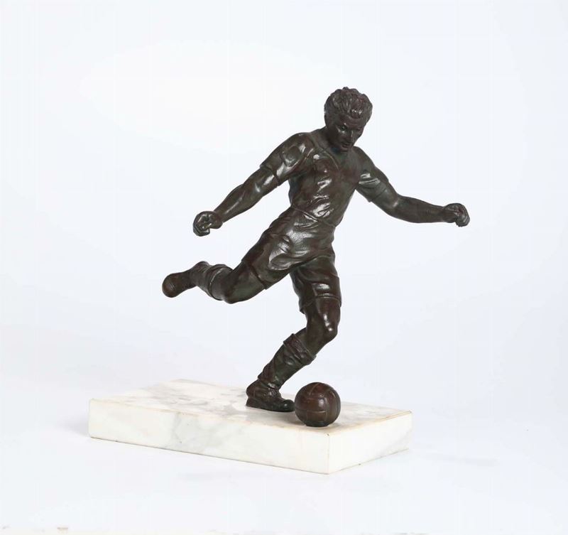 Anonimo, XX secolo Calciatore  - Auction Sporting Art - Cambi Casa d'Aste