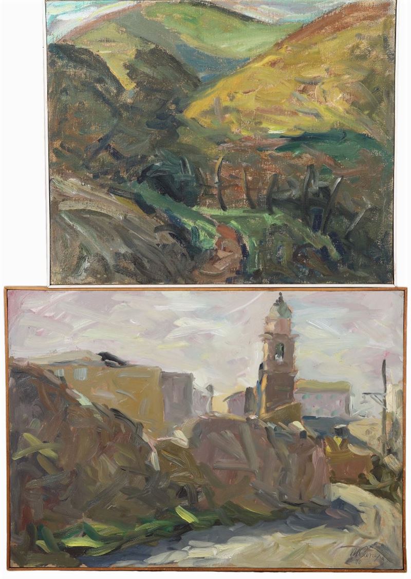 Mario Canepa (1902-1980) Due paesaggi  - Asta Dipinti del XIX e XX secolo - Cambi Casa d'Aste