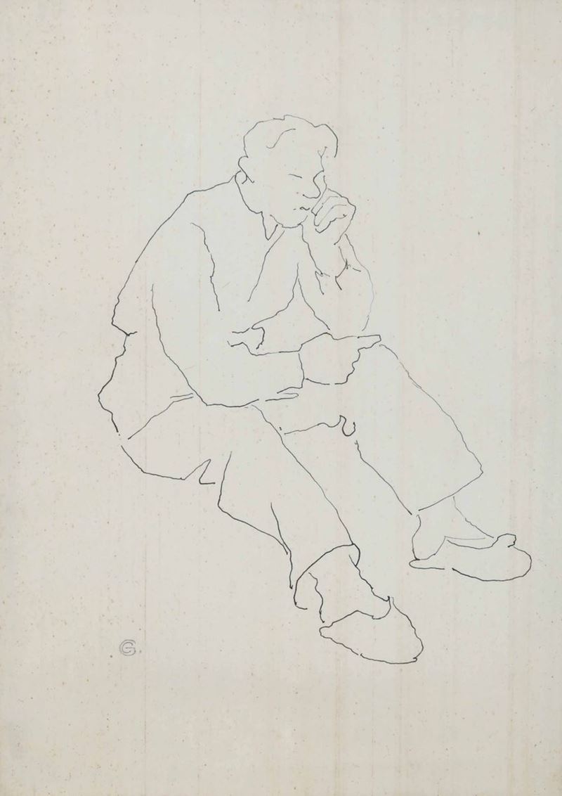 Cornelio Geranzani (Genova 1880-1955) Figura, 1926  - Asta Dipinti del XIX e XX secolo - Cambi Casa d'Aste