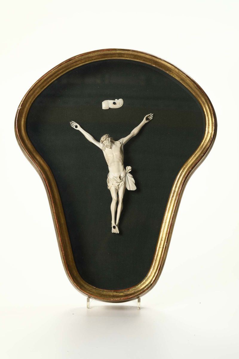 Cristo crocifisso in avorio scolpito, XIX secolo  - Auction Fine Art - I - Cambi Casa d'Aste