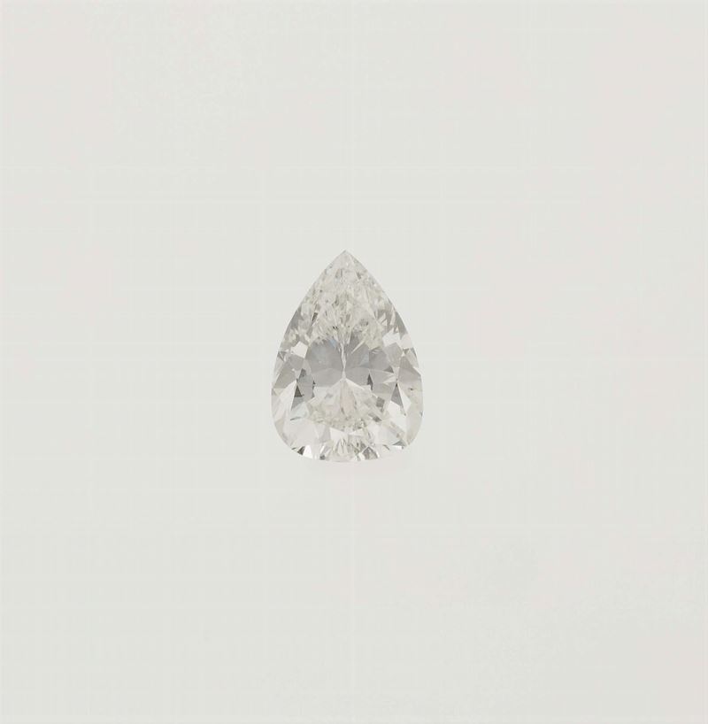 Unmounted pear-shaped diamond weighing 1.61 carats  - Auction Fine Jewels - Cambi Casa d'Aste
