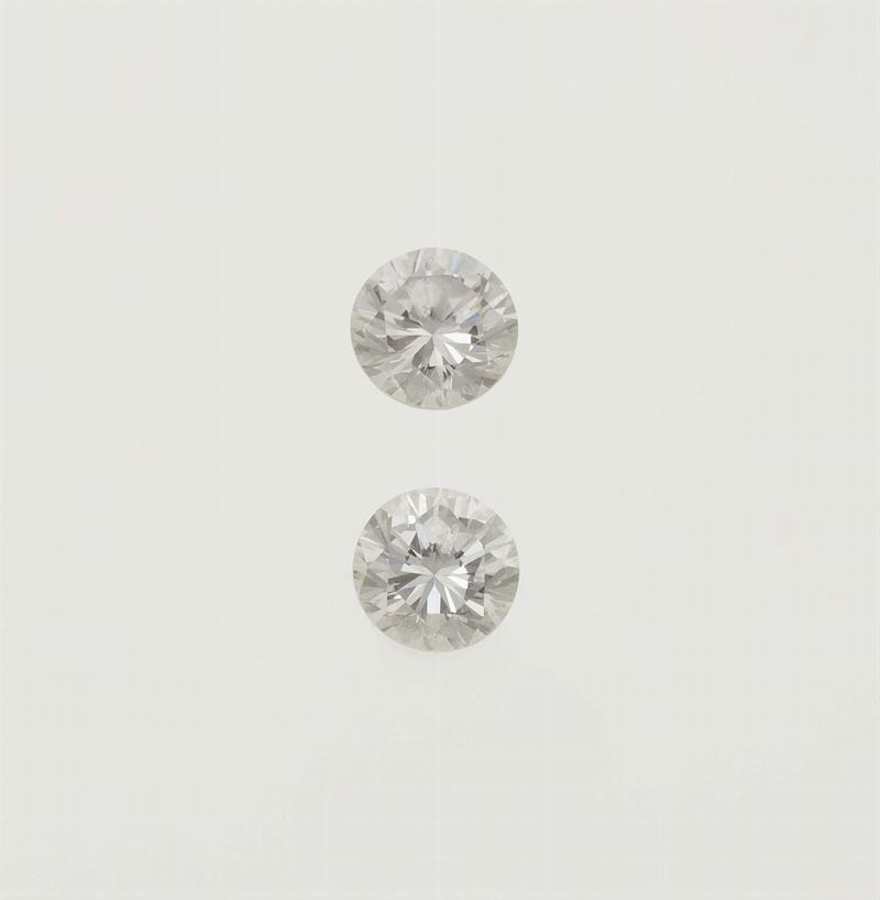 Two unmounted brilliant-cut diamonds weighings 0.90 and 0.91 carats  - Auction Fine Jewels - Cambi Casa d'Aste