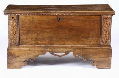 Cassapanca in Legno Intagliato, Inizio XIX Secolo