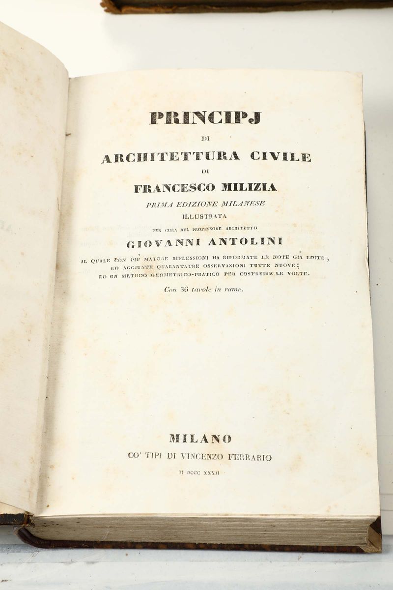Barozzi, M.jacopogli Ordini Dell'architettura Civile..milano, Vallardi, 1832