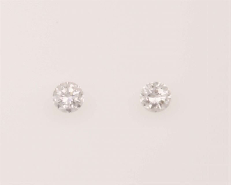 Two unmounted brilliant-cut diamond weighing 1.04 and 1.12 carats  - Auction Fine Jewels - Cambi Casa d'Aste