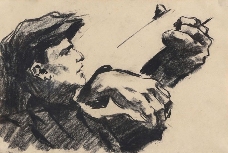 Dante Conte (1885-1919) Figura maschile  - Asta Dipinti del XIX e XX secolo - Cambi Casa d'Aste