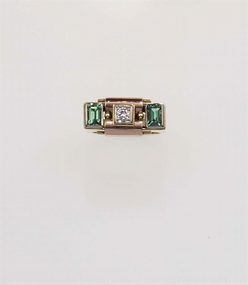 Diamond and peridot ring  - Auction Fine Jewels - Cambi Casa d'Aste