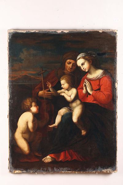 Scuola del XVIII Secolomadonna con Bambino Sant'anna e San Giovannino