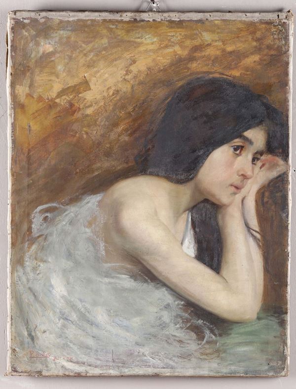Paolo Sala (1859-1924) Ritratto femminile, 1891