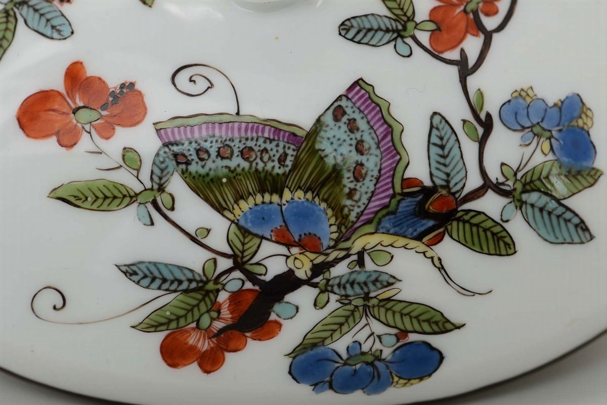 Rara Scatola Porta Burro Meissen, 1730-1735