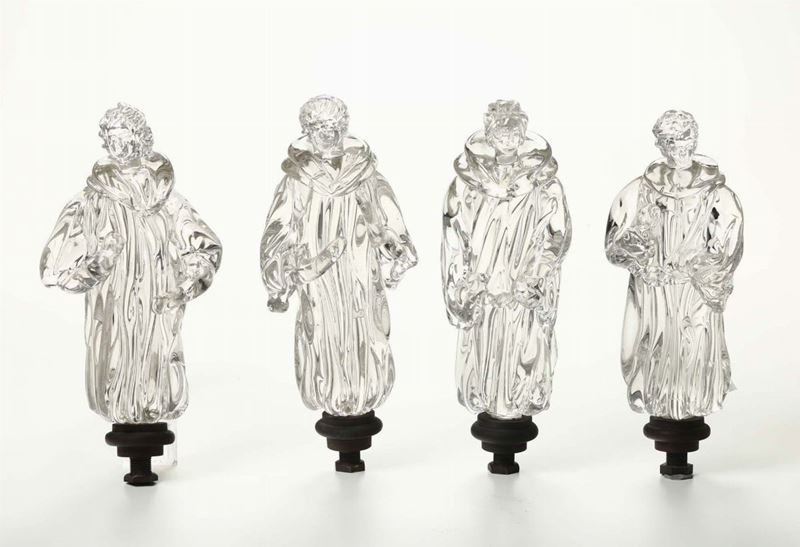 Quattro figure di Santi di cristallo  - Asta Asta a Tempo Antiquariato - I - Cambi Casa d'Aste
