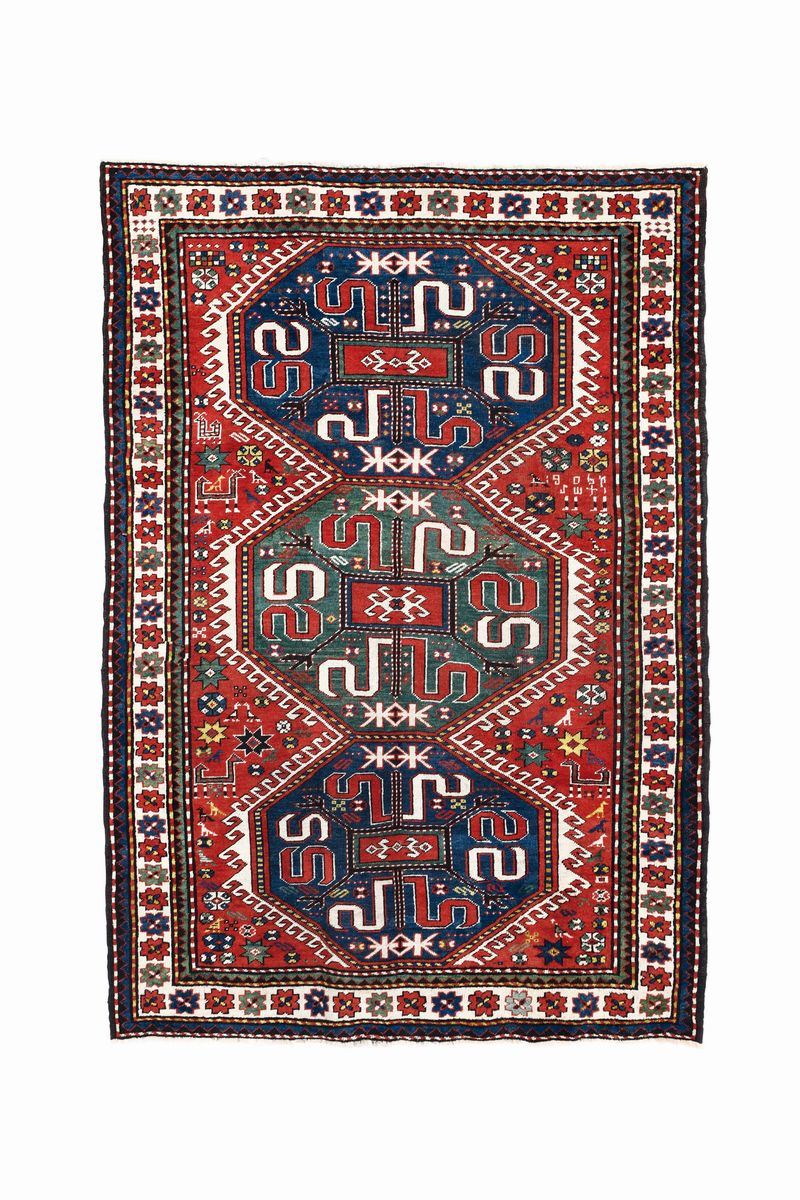 Tappeto caucasico Kazak Chondoresh, fine XIX secolo  - Auction Fine Carpets - Cambi Casa d'Aste