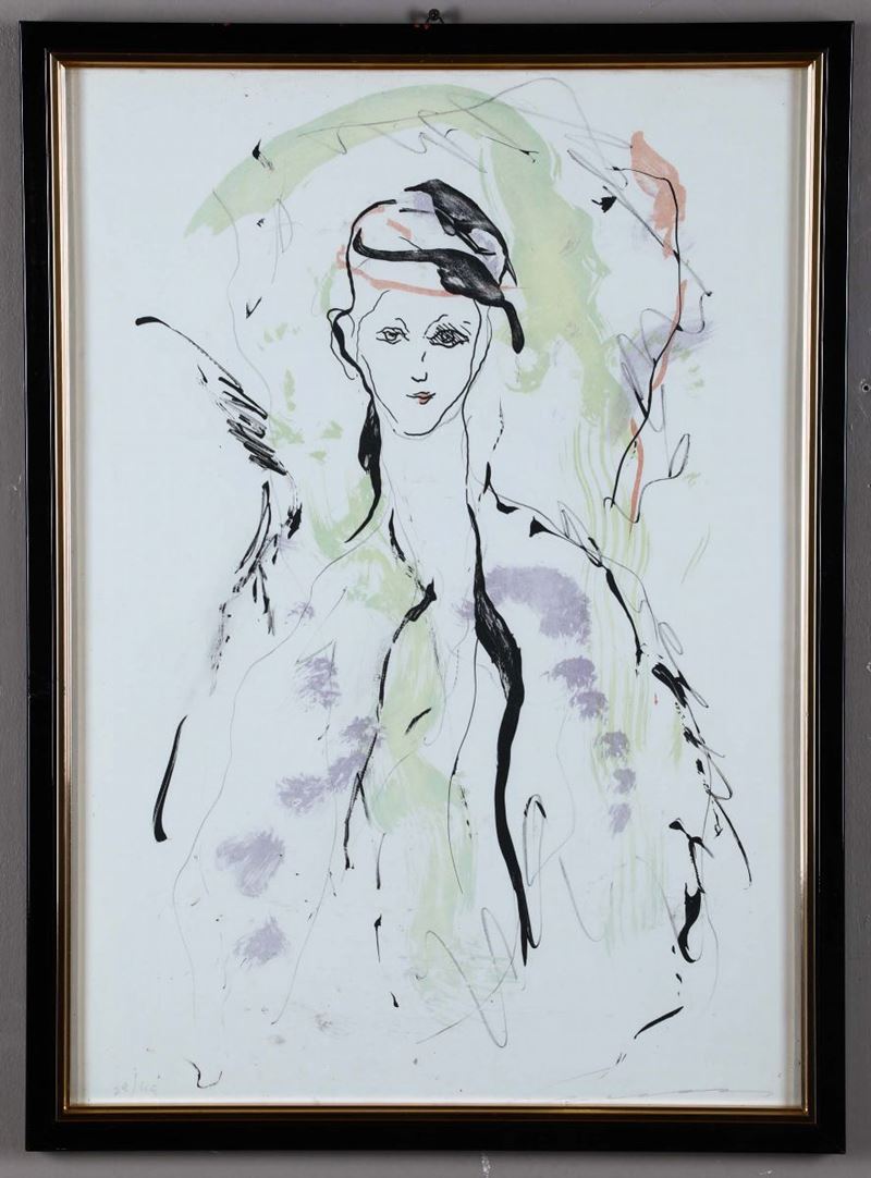 Ernesto Treccani (1920) Ritratto  - Auction Asta a Tempo antiquariato - II - Cambi Casa d'Aste