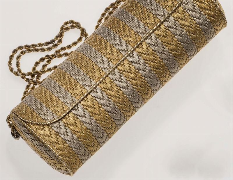 Two-color gold evening bag  - Auction Fine Jewels - Cambi Casa d'Aste