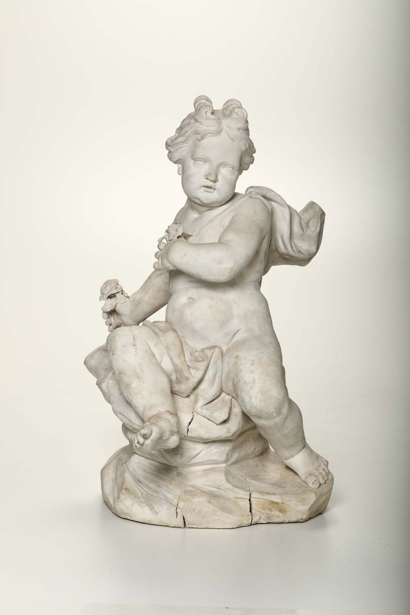 Coppia di Importanti Sculture Probabilmente Roma, Seconda Metà del XVIII Secolo