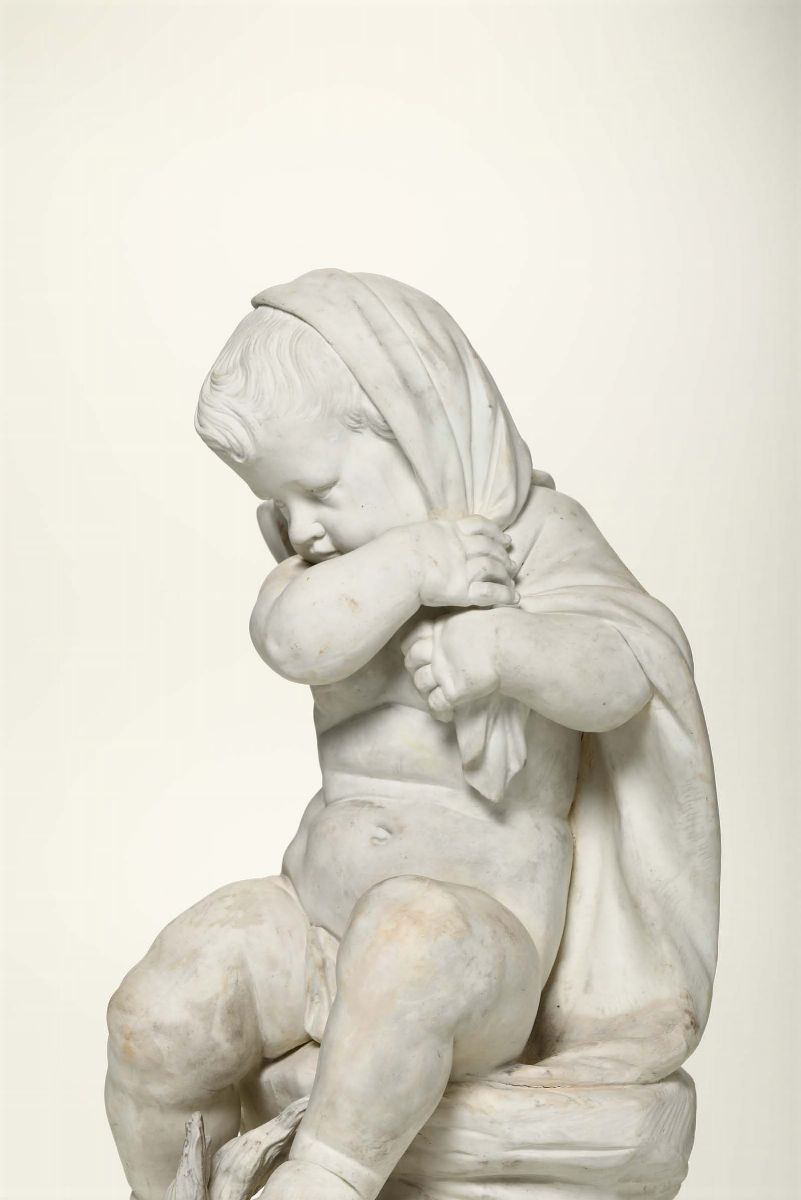 Coppia di Importanti Sculture Probabilmente Roma, Seconda Metà del XVIII Secolo