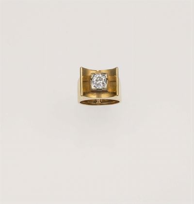 Anello con Diamante di Vecchio Taglio