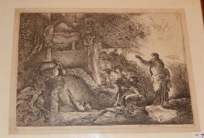 Castiglione Giovanni Benedetto Detto il Grechetto (1609-1664)la Resurrezione di Lazzaro