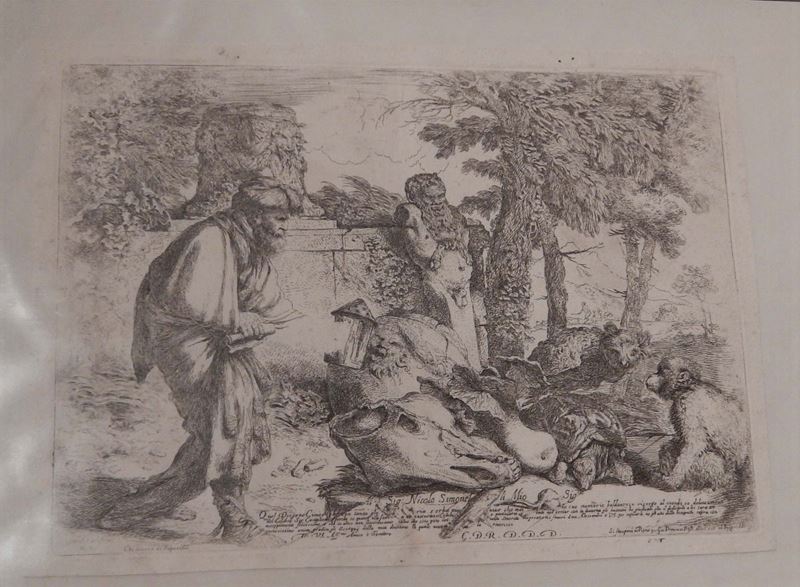 Castiglione,Giovanni Benedetto detto Il Grechetto.(1609-1664) Diogene in cerca di un'onest'uomo  - Auction Old and Rare Books - Cambi Casa d'Aste