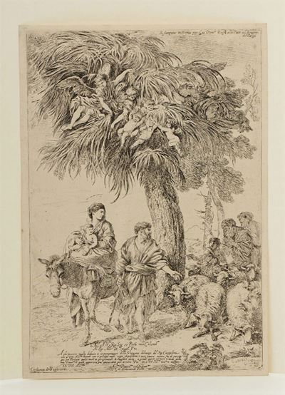 Castiglione, Giovanni Benedetto Detto il Grechetto (1609-1664)la Fuga in Egitto