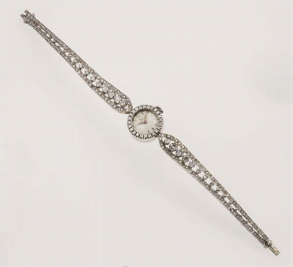 Omega. Lady's diamond-set bracelet watch