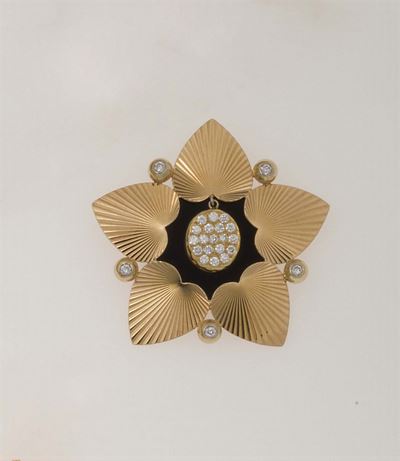 Tiffany & Co. Pendente Stella con Diamanti ed Onice