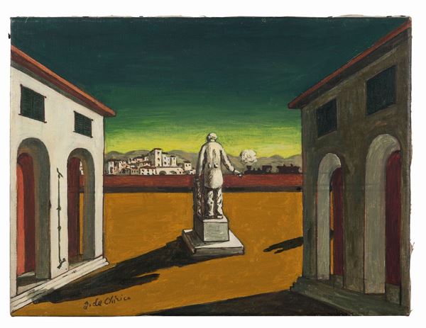 Giorgio De Chirico (1888-1978) Piazza d'Italia, fine anni '50