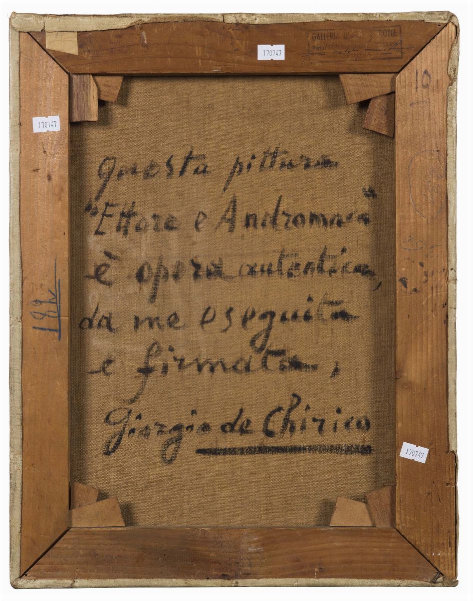 Giorgio De Chirico (1888-1978)ettore e Andromaca, 1955